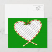 Candy Cane Herz Ihr Foto Postkarte (Vorne/Hinten)