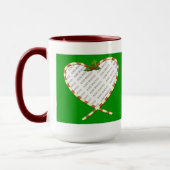 Candy Cane Herz Ihr Foto Tasse (Links)