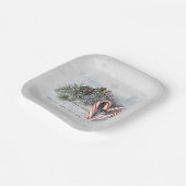 Candy Cane Herz und Pine Pappteller (Gewinkelt)