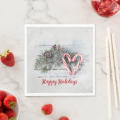 Candy Cane Herz und Pine Serviette (Beispiel)