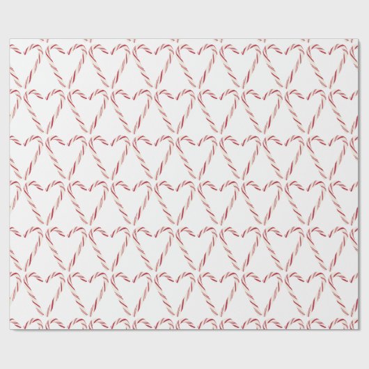 Candy Cane Herz - Wählen Sie Ihren eigenen Hinterg Geschenkpapier (Flach)