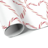 Candy Cane Herz - Wählen Sie Ihren eigenen Hinterg Geschenkpapier (Rolleneckpunkt)