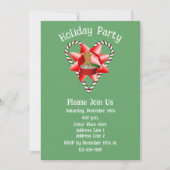 Candy Cane Herz Weihnachtsfeiertag Einladung (Vorderseite)