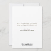 Candy Cane Herz Weihnachtskarte Feiertagskarte (Rückseite)