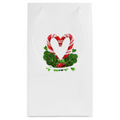 Candy Cane Herzfestival Weihnachtsfeiertage Kleine Geschenktüte (Rückseite)