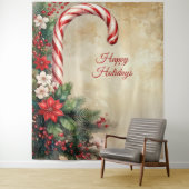 Candy Cane Holiday Backdrop Wandteppich (Beispiel)