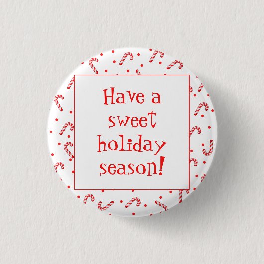 Candy Cane Holiday Button (Vorderseite)