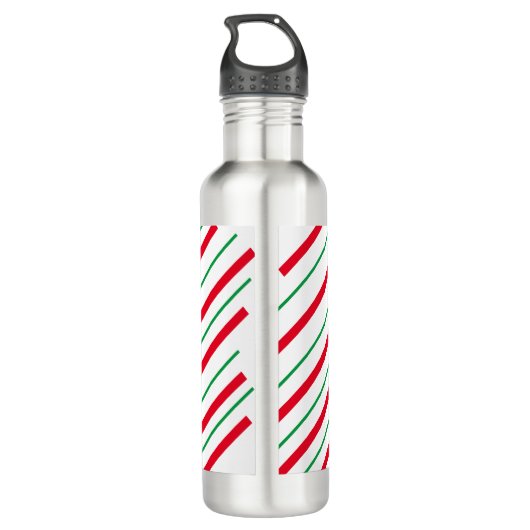 Candy Cane Holiday Edelstahlflasche (Rückseite)