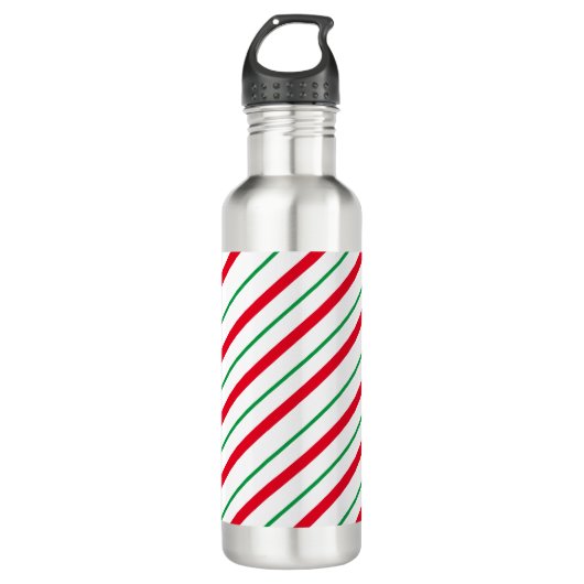 Candy Cane Holiday Edelstahlflasche (Vorderseite)