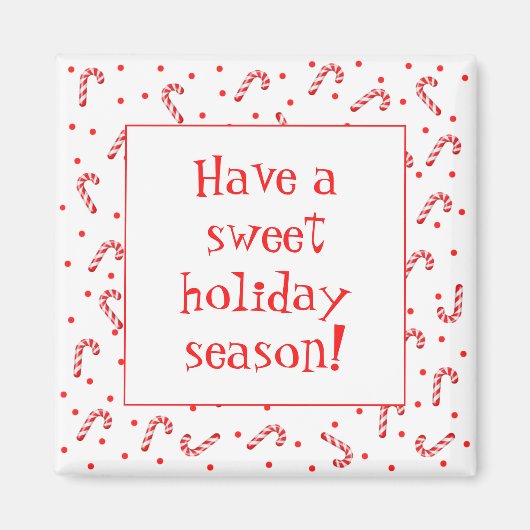 Candy Cane Holiday Kühlschrank Magnet (Vorne)