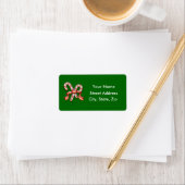 Candy Cane Holiday Labels Adressaufkleber (Insitu)