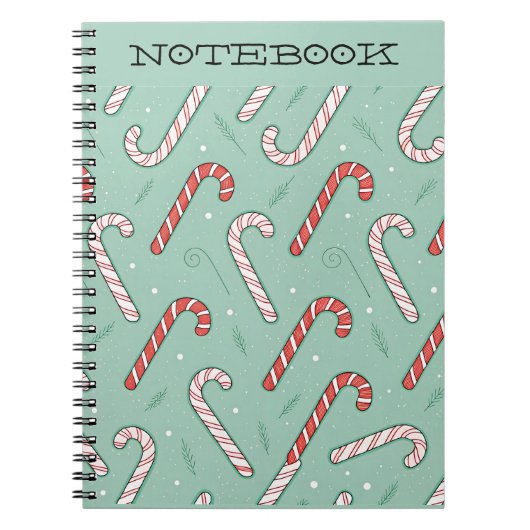 Candy Cane Holiday Premium Notebook Notizblock (Vorderseite)