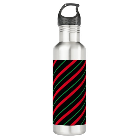 Candy Cane Holiday Stainless Steel Water Flasche Edelstahlflasche (Vorderseite)