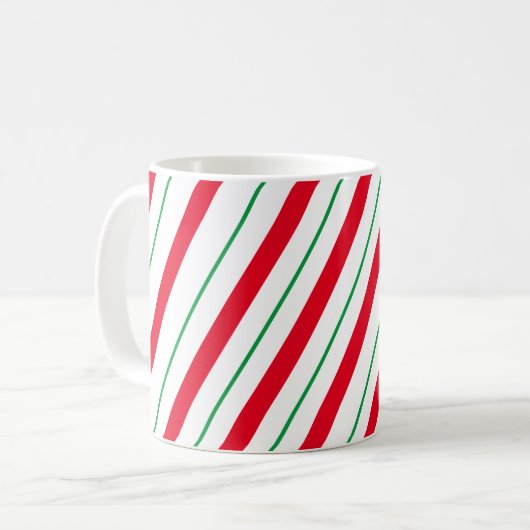 Candy Cane Holiday Tasse (Vorderseite Links)