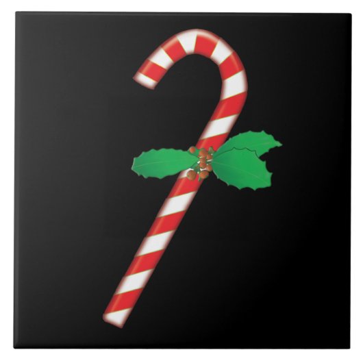 Candy Cane Holiday Tile Fliese (Vorderseite)