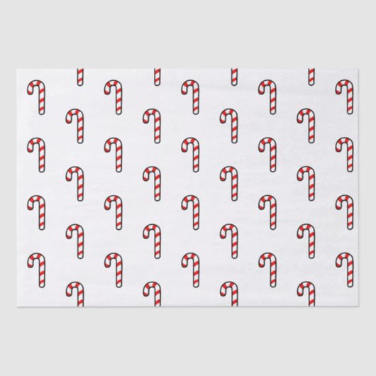 Candy Cane Holiday Tissue Paper Seidenpapier (Vorderseite)