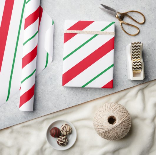 Candy Cane Holiday Wrapping Paper Geschenkpapier (Kunsthandwerk)