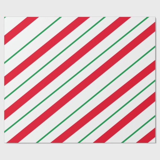 Candy Cane Holiday Wrapping Paper Geschenkpapier (Flach)
