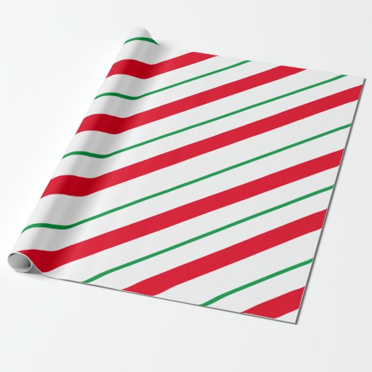 Candy Cane Holiday Wrapping Paper Geschenkpapier (Ungerollt)