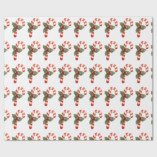 Candy Cane Holiday Xmas Weihnachtsgeschenk Geschenkpapier (Flach)