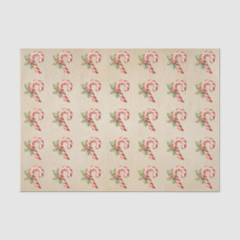 Candy Cane Holly Christmas Tissue Paper Seidenpapier
