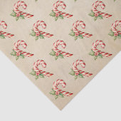 Candy Cane Holly Christmas Tissue Paper Seidenpapier (Ausschnitt)