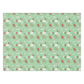 Candy Cane Holly | Green Red Christmas Tableclout Tischdecke (Vorderseite (Horizontal))