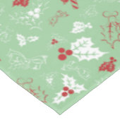 Candy Cane Holly | Green Red Christmas Tableclout Tischdecke (Schrägansicht)