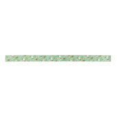 Candy Cane Holly | Green und Red Christmas Ribbon Satinband (Vorderseite)