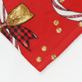 Candy Cane Holly Jolly Modernes Festival Fleecedecke (Ecke)