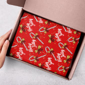 Candy Cane Holly Jolly Modernes Festival Seidenpapier