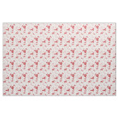 Candy Cane Holly | Weißes und rotes Holiday-Gewebe Stoff (Yard (91,4 cm))
