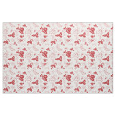 Candy Cane Holly | Weißes und rotes Holiday-Gewebe Stoff (Fat Quarter (45,7 x 55,9 cm))