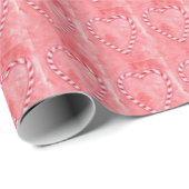 Candy Cane hört auf Pink Christmas Wrapping Paper Geschenkpapier (Rolleneckpunkt)