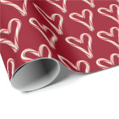Candy Cane hört auf rot Geschenkpapier (Rolleneckpunkt)