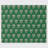 Candy Cane hört auf Schneeflocken Geschenkpapier (Flach)