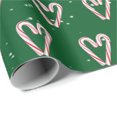 Candy Cane hört auf Schneeflocken Geschenkpapier (Rolleneckpunkt)