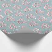 Candy Cane hört auf Schneeflocken Geschenkpapier (Ecke)