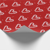 Candy Cane hört auf Schneeflocken Geschenkpapier (Ecke)