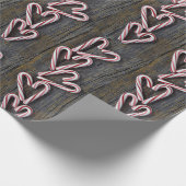 Candy Cane hört auf Stallholz Geschenkpapier (Ecke)