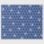 Candy Cane hört mit Sternen Geschenkpapier (Flach)