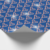 Candy Cane hört mit Sternen Geschenkpapier (Ecke)