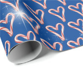 Candy Cane hört mit Sternen Geschenkpapier (Rolleneckpunkt)