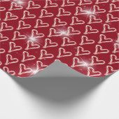 Candy Cane hört mit Sternen Geschenkpapier (Ecke)