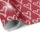 Candy Cane hört mit Sternen Geschenkpapier (Rolleneckpunkt)