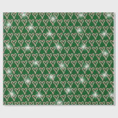 Candy Cane hört mit Sternen Geschenkpapier (Flach)