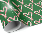 Candy Cane hört mit Sternen Geschenkpapier (Rolleneckpunkt)