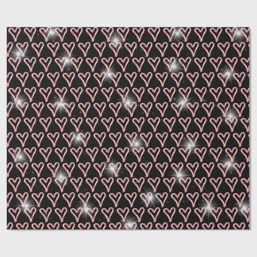 Candy Cane hört mit Sternen Geschenkpapier (Flach)