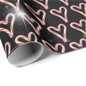 Candy Cane hört mit Sternen Geschenkpapier (Rolleneckpunkt)