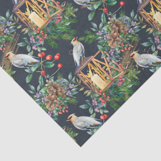 Candy Cane House, Gingerbrot man, Poinsettia Seidenpapier (Ausschnitt)